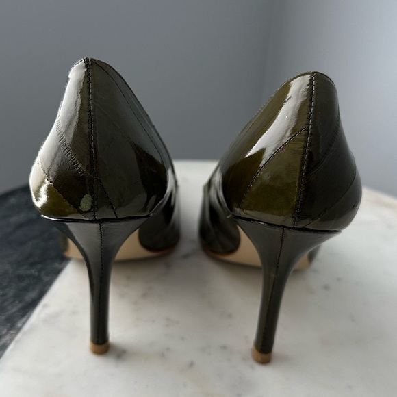 MODA Pointy Toe Eel Stiletto, Green - Picture 4 of 10